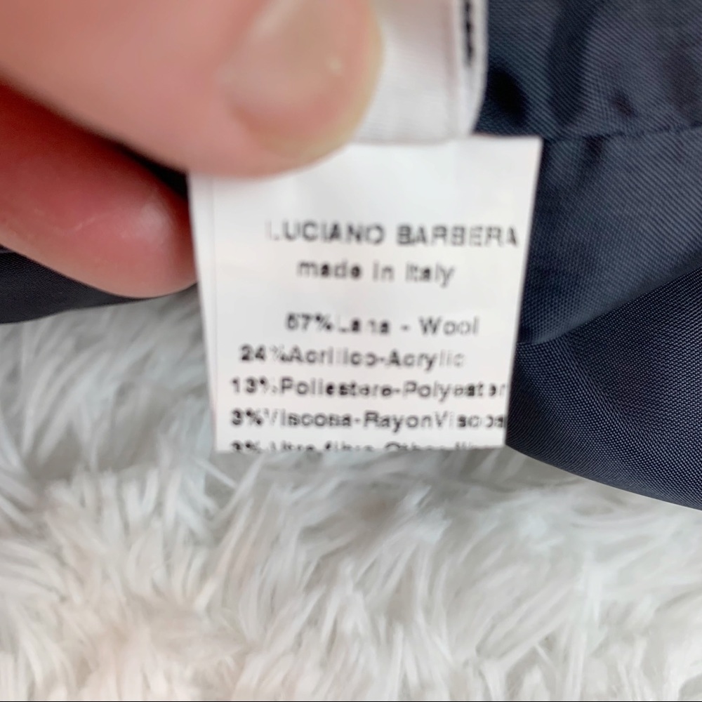 Luciano Barbera wool blend knee length Skirt front slit‎ - Picture 11 of 12